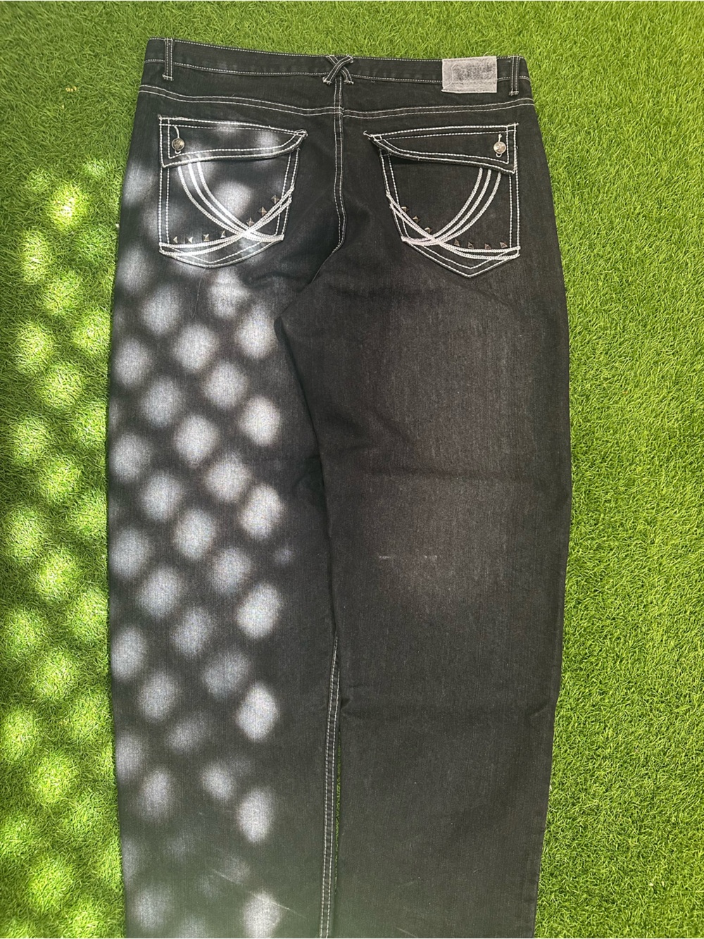 Y2k Old skool Jeans with Contrast Stitching